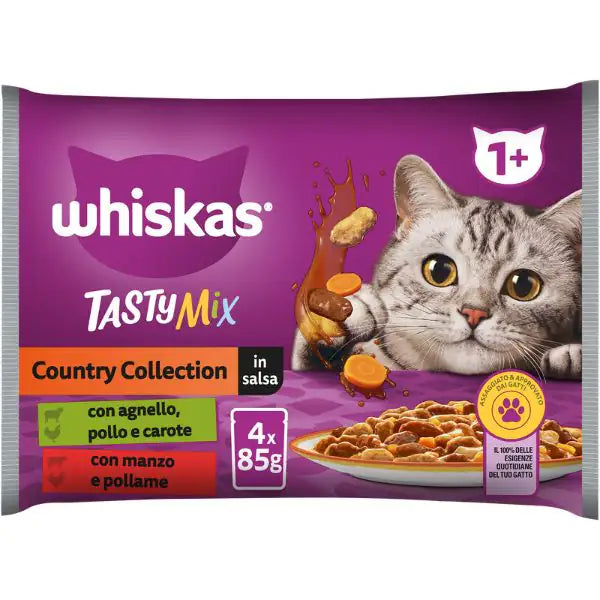 Whiskas Tasty Mix Multipack 4 pezzi da 85 gr  Country Collection bauzaarit.myshopify.com