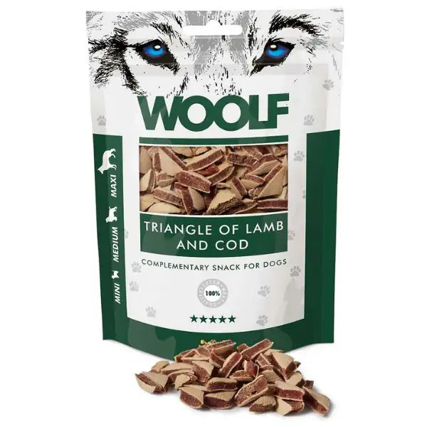 Woolf Triangolini snack per cani   bauzaarit.myshopify.com