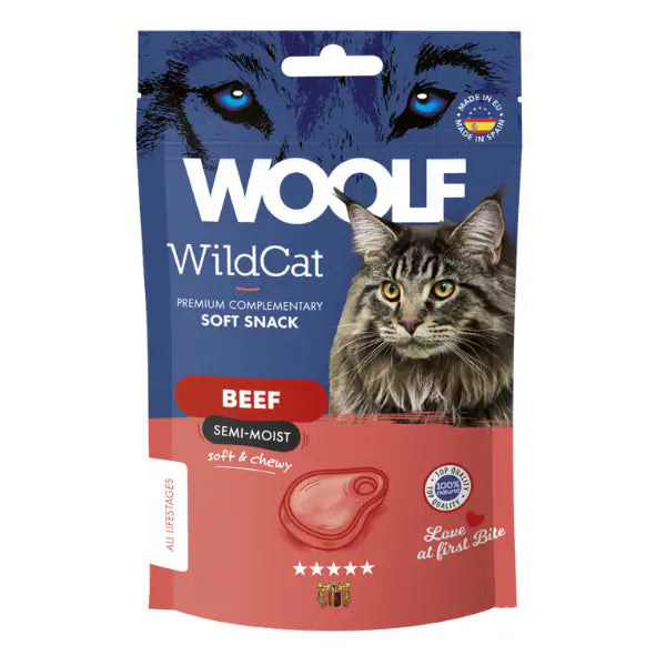 Woolf WIldCat snack per gatti 50 gr  Manzo bauzaarit.myshopify.com