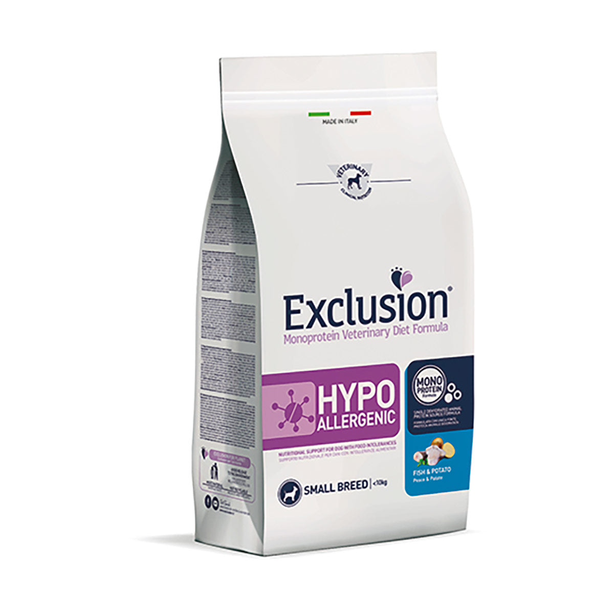 Exclusion Diet Hypoallergenic Small Breed Pesce e Patate - 2 kg