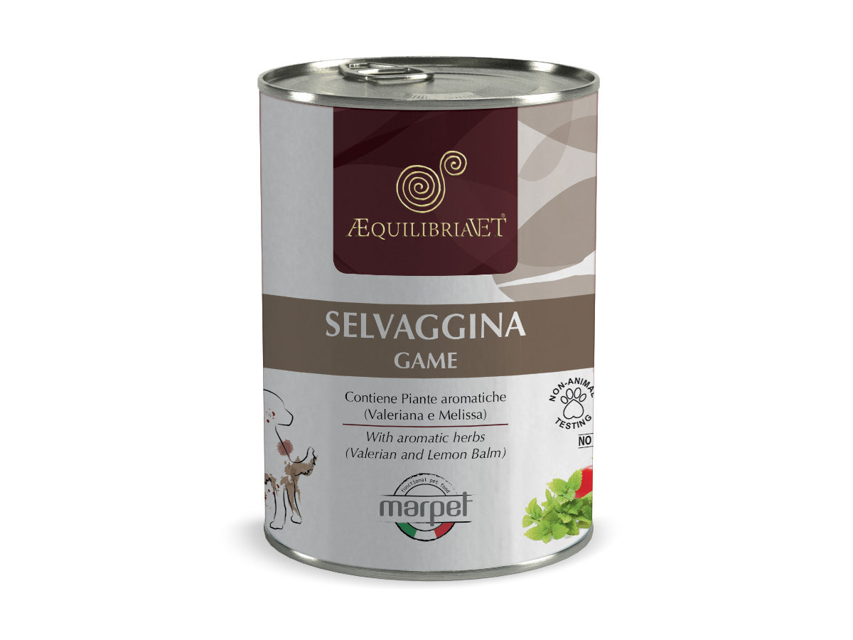 Marpet Aequilibria Vet dietetico umido cane 400 gr - Selvaggina