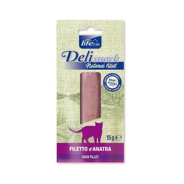 Life cat Filetti Bolliti Snack Gatto 15 gr - Anatra