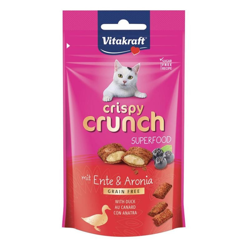 Vitakraft Gatto Crispy Crunch 60 gr - Anatra e Aronia