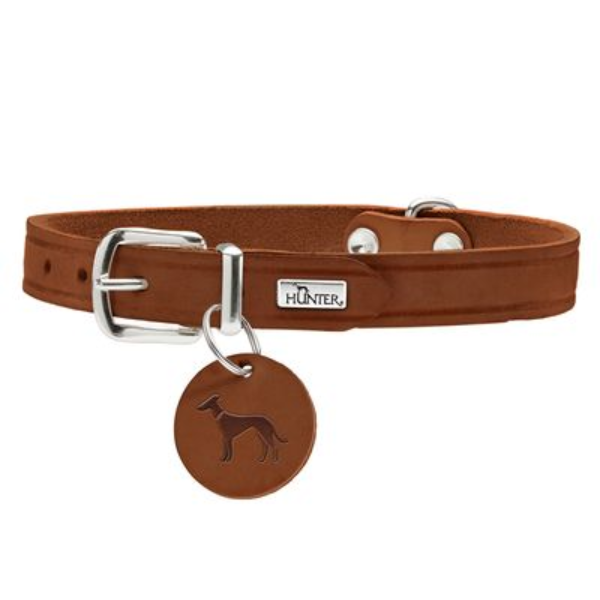 Collare Aalborg in cuoio di bovino Hunter - Cognac - 47 cm