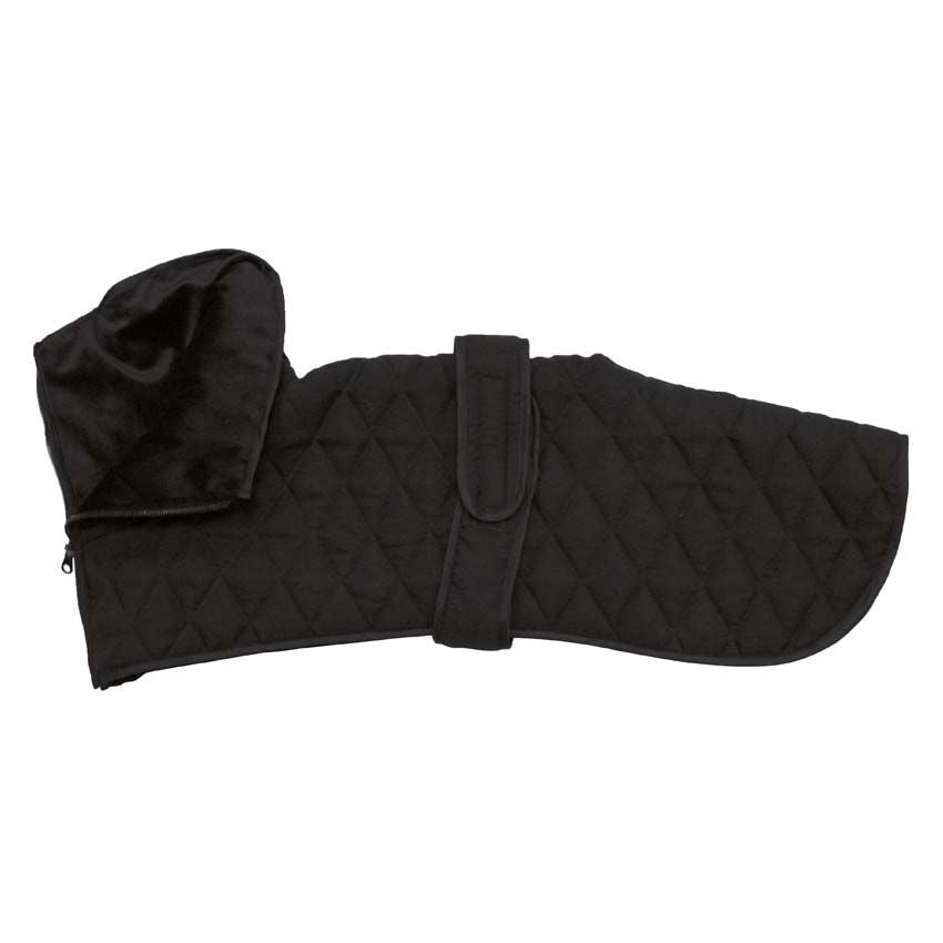 Cappotto per cani Greyhound Leather Croci - Tinta unita nero - 60 cm