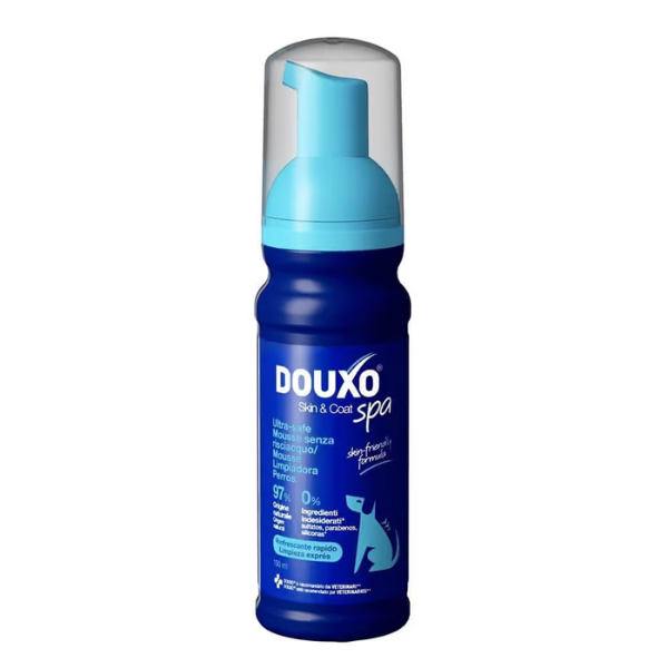 douxo spa mousse detergente senza risciacquo per cani immagine2