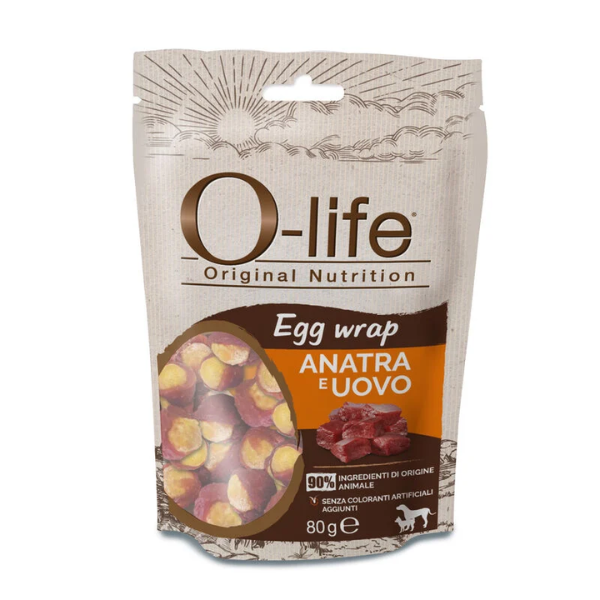 O-life Adult Egg Wrap Snack morbidi per cani 80 gr