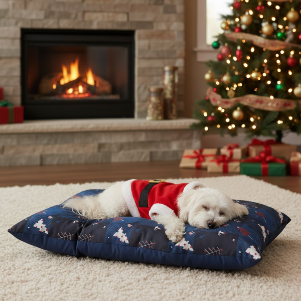 cuscino rettangolare con impunture natalizio camon immagine4