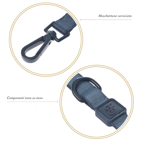 ferribiella suprema guinzaglio con moschettone verniciato immagine3