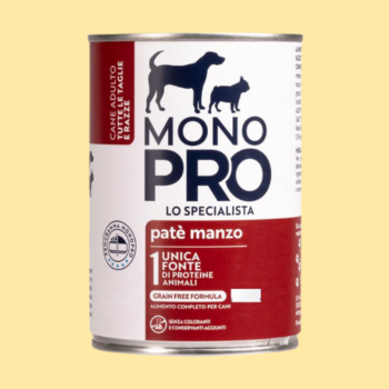 Cibo umido per cani monoproteico