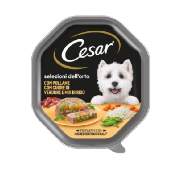 Cesar Selezioni dell'orto per cani di taglia piccola 150 gr - Cuore di verdure con Pollame
