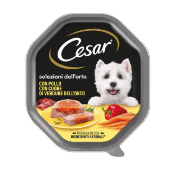 Cesar Selezioni dell'orto per cani di taglia piccola 150 gr - Cuore di verdure con Pollo