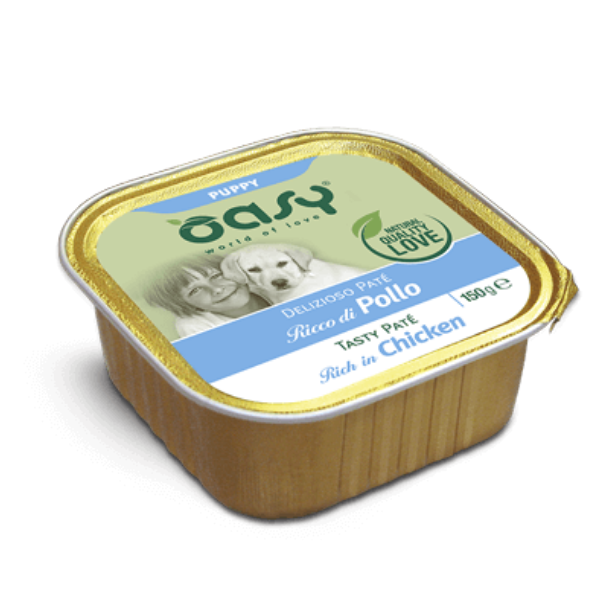 Oasy Wet Dog Delizioso Patè 150 gr - PUPPY Pollo
