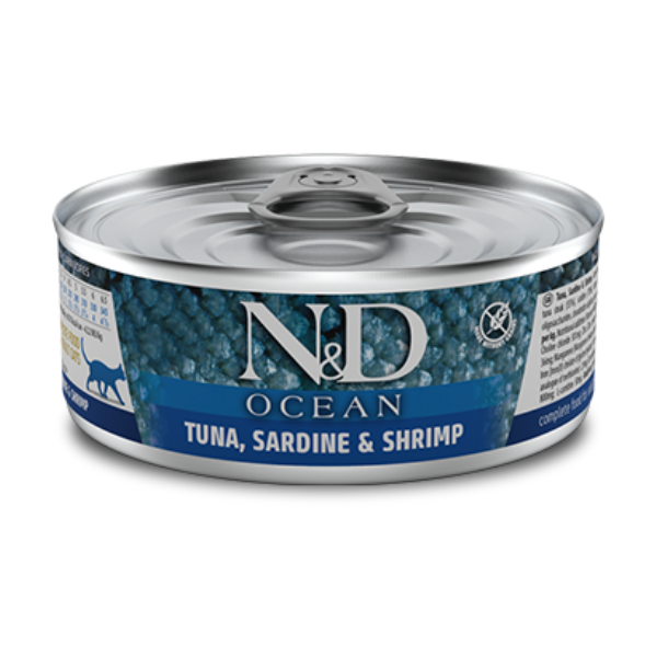 Farmina N&D Ocean Feline Umido 70 gr - Tonno, Sardine e Gamberetti