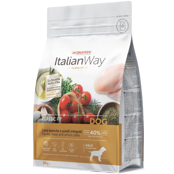 ItalianWay Medium/Maxi Adult Carni Bianche - 3 Kg