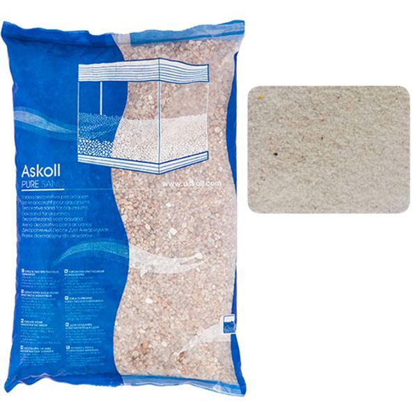 Pure Sand Sabbia decorativa naturale per Acquari Askoll - modello Starlight Bianco - granulometria 0,1/0,3 mm - sacco da 4 kg