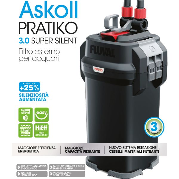 filtro esterno per acquari pratiko 3.0 super silent askoll immagine3