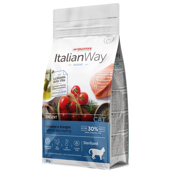 ItalianWay Adult Sterilized Exigent Salmone e Aringhe - 8 kg