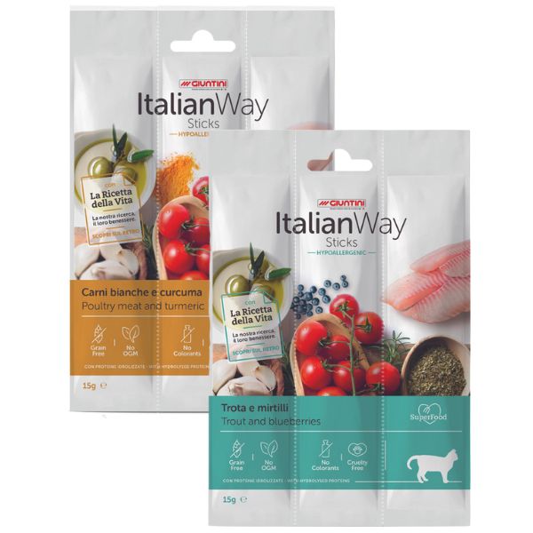 italianway sticks hypoallergenic gatto 15 gr immagine2