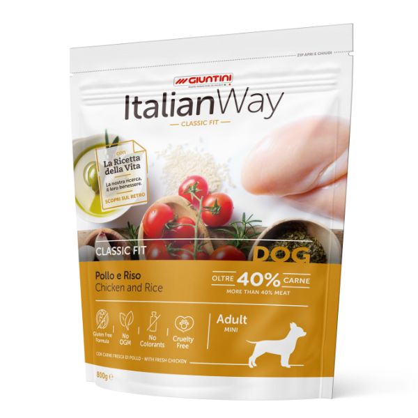 ItalianWay Mini Adult Pollo e Riso - 800 gr