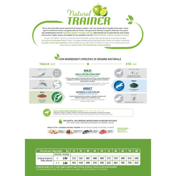 natural trainer adult maxi con pollo fresco e riso immagine3