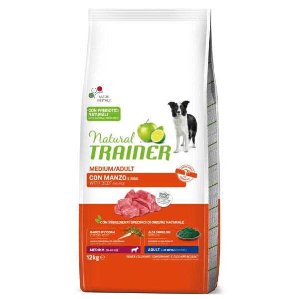 Natural Trainer Medium Adult con Manzo - 12 kg