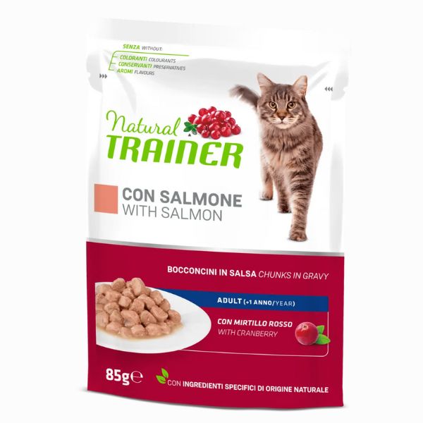 Natural Trainer Adult Bocconcini in salsa 85 gr - Salmone