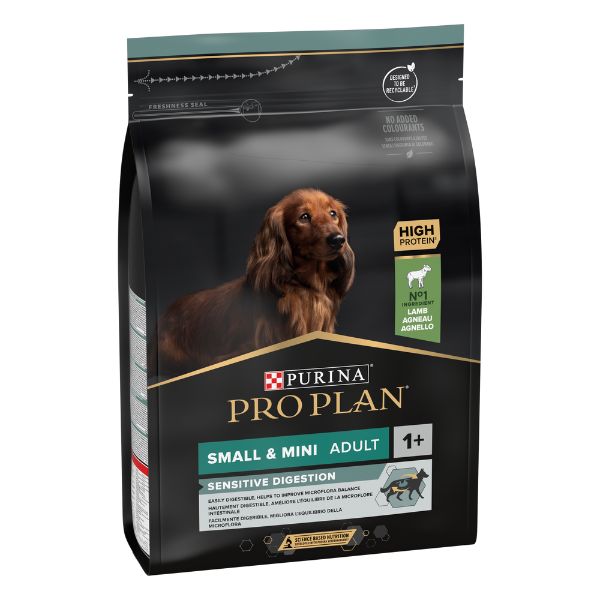 purina pro plan sensitive digestion small e mini adult crocchette cane agnello immagine2