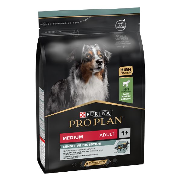 Purina Pro Plan Sensitive Digestion Medium Adult Crocchette Cane Agnello