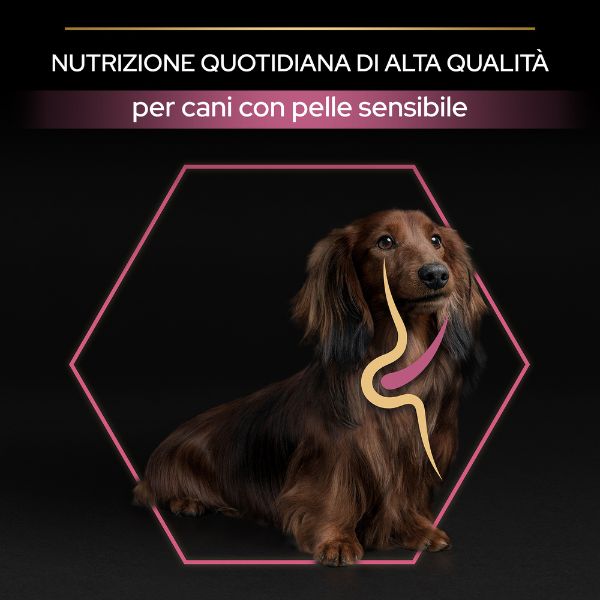 purina pro plan sensitive skin small & mini adult crocchette cane salmone immagine8