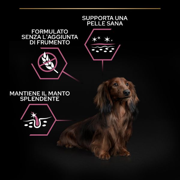 purina pro plan sensitive skin small & mini adult crocchette cane salmone immagine4