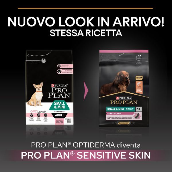 purina pro plan sensitive skin small & mini adult crocchette cane salmone immagine3