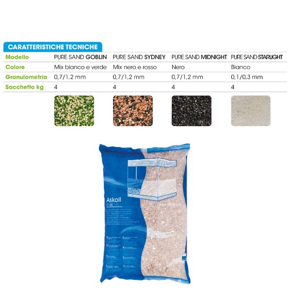 pure sand sabbia decorativa naturale per acquari askoll immagine3