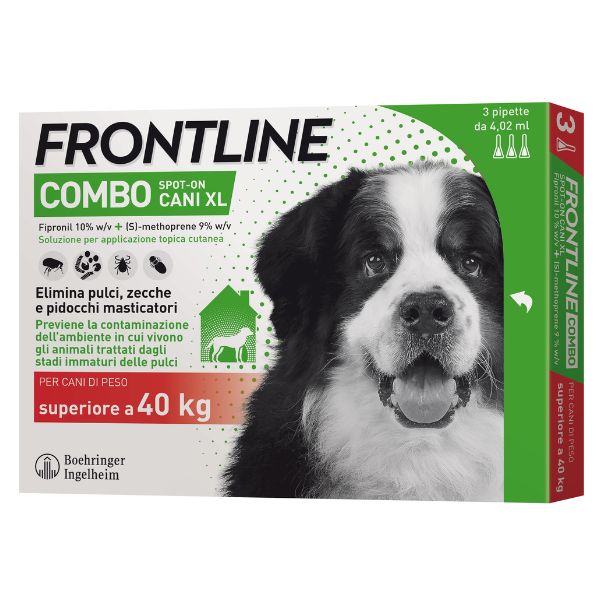 Frontline Combo Spot-On per cani  - 3 pipette per taglia gigante (40-60 Kg)