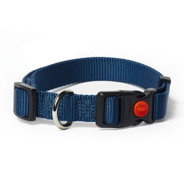 Collare in nylon regolabile a sgancio PetUp - blu - 40-50 cm x 2,5h cm