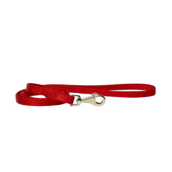 Guinzaglio in nylon Classic PetUp - rosso, 1 mt di lunghezza, fettuccia da 1,5 cm
