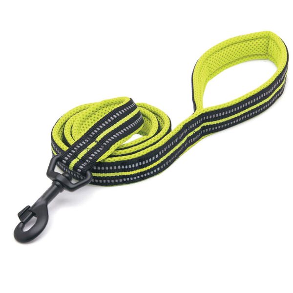 Guinzaglio in nylon Easy Sport PetUp - giallo fluo - lunghezza 1,1 metro x fettuccia 1,5 cm