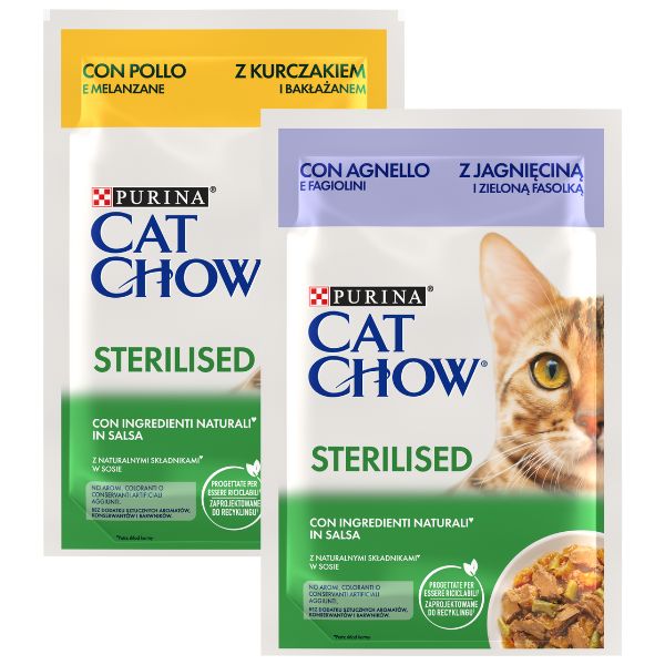 purina cat chow sterilised cibo umido per gatti 85 gr immagine2