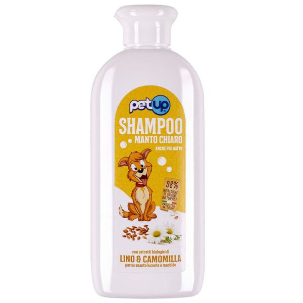 shampoo lucente per cani dal manto chiaro e gatti petup immagine2