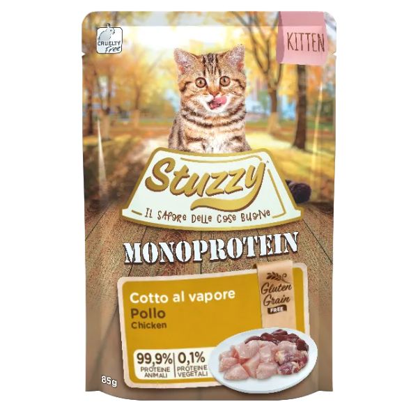 Stuzzy Cat Monoproteico Grain&Gluten Free 85 gr - KITTEN Pollo