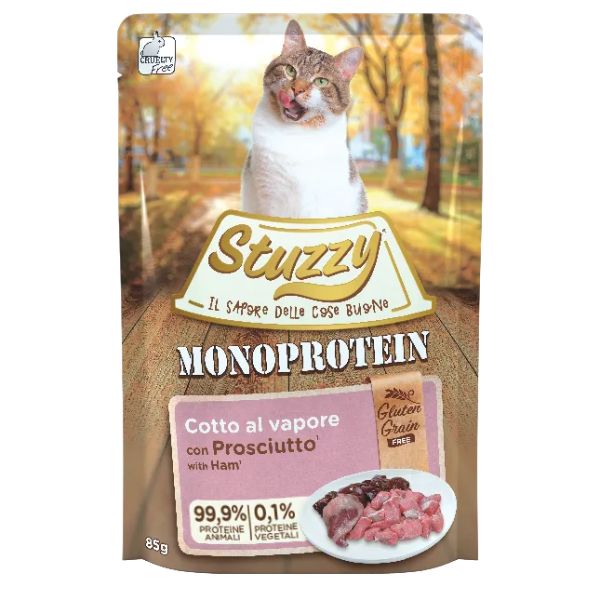 Stuzzy Cat Monoproteico Grain&Gluten Free 85 gr - Prosciutto