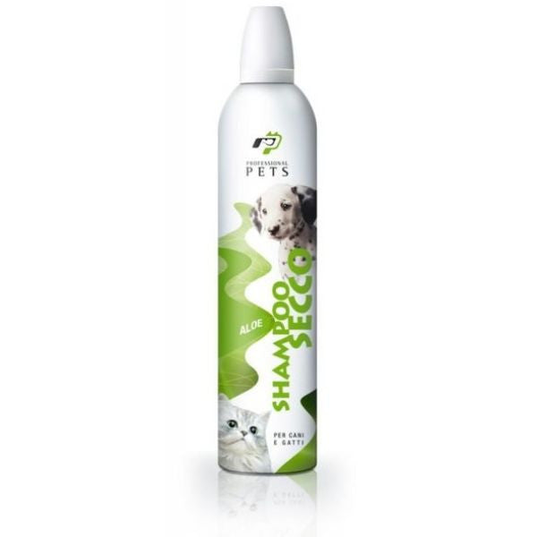 Shampoo Secco per cani e gatti Professional Pets 400 ml - Aloe