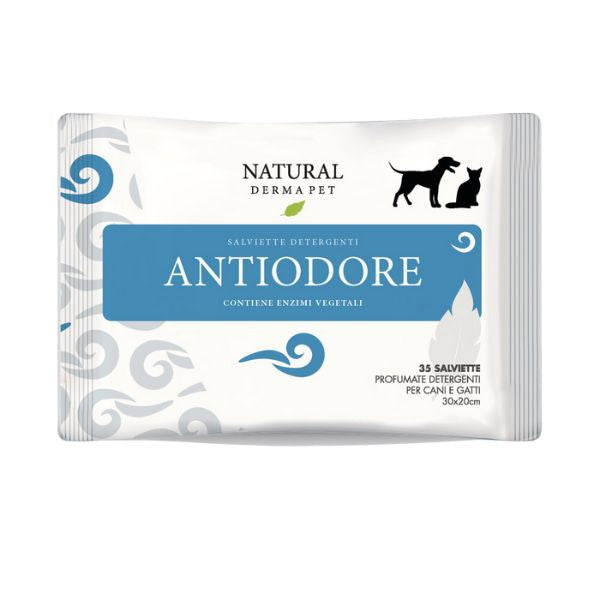 Salviette igieniche  Detergenti Natural Derma Pet - Antiodore