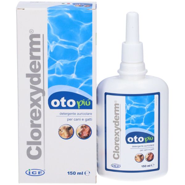 clorexyderm oto più icf detergente auricolare per cani e gatti immagine2