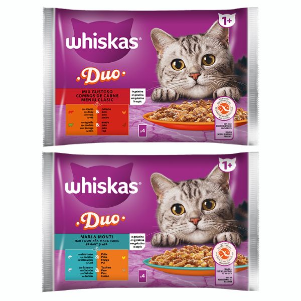 whiskas duo multipack 4 pezzi da 85 gr immagine2