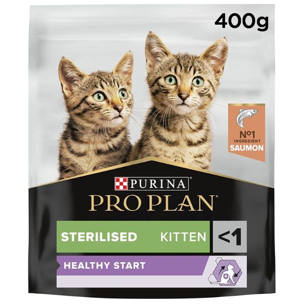 Purina Pro Plan Healthy Start Sterilised Kitten con Salmone (scadenza: 31/12/2025) - 400 gr