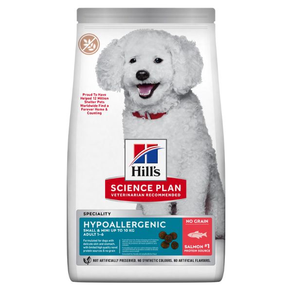 hill's science plan hypoallergenic adult small&mini dog al salmone immagine2
