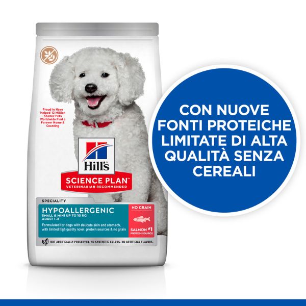 hill's science plan hypoallergenic adult small&mini dog al salmone immagine5
