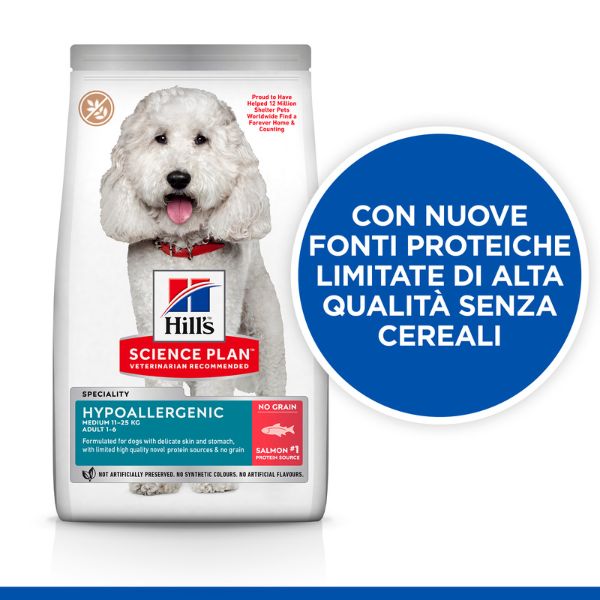 hill's science plan hypoallergenic adult medium dog al salmone immagine5
