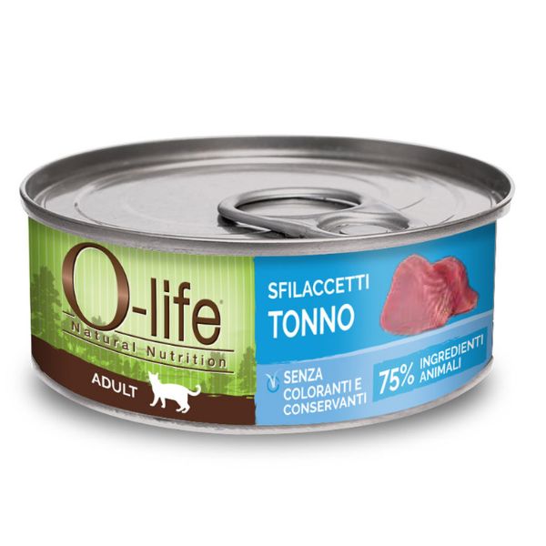 O-life Cat Adult Sfilaccetti 70 gr - Tonno